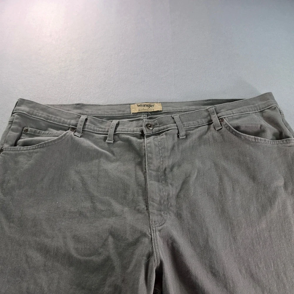 Wrangler Authentics Mens Straight Leg Pants Sage Gray Casual Utility 44x30